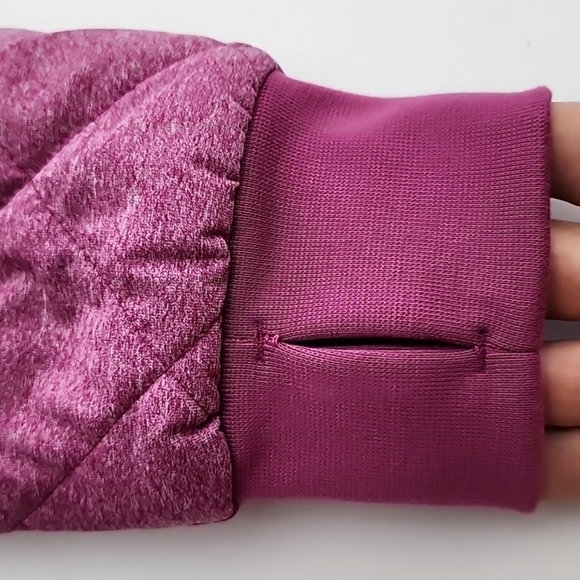 High Sierra Women's Insulated Heathered  Pink Zip Up Quilted Bomber Jacket Sz XL - Picture 8 of 15